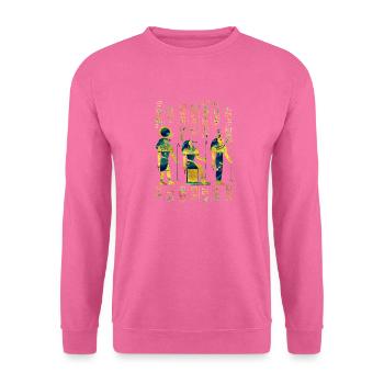Egyptian Deities on hieroglyphics gold and marble - Unisex Sweatshirt - pink - Front