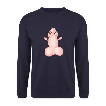 Kawaiimoji - Sweat-shirt Unisexe - marine - Devant - Alina (178cm) & Michal (187cm)