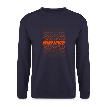 Weinliebhaber 3 - Unisex Pullover - Navy - Vorne - Alina (178cm) & Michal (187cm)