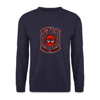 Healty Stay Virus Huh - Unisex Sweatshirt - navy - Front - Alina (178cm) & Michal (187cm)