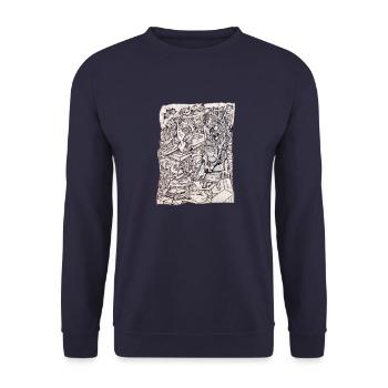 Organ of Worries by Brian Benson - Unisex Sweatshirt - navy - Front - Alina (178cm) & Michal (187cm)