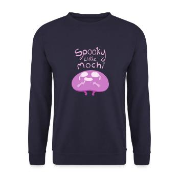 Gruseliger kleiner Mochi - Unisex Pullover - Navy - Vorne - Alina (178cm) & Michal (187cm)