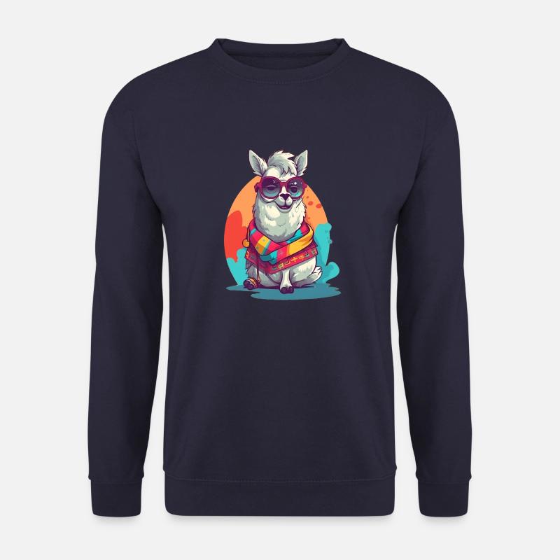 Cool Lama. - Unisex Pullover - Navy