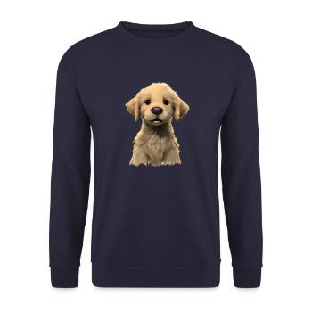 Hunde Hundewelpe Golden Retriever Hundebesitzer - Unisex Pullover - Navy - Vorne - Alina (178cm) & Michal (187cm)