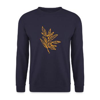 Flower Blume Pflanze - Unisex Pullover - Navy - Vorne - Alina (178cm) & Michal (187cm)