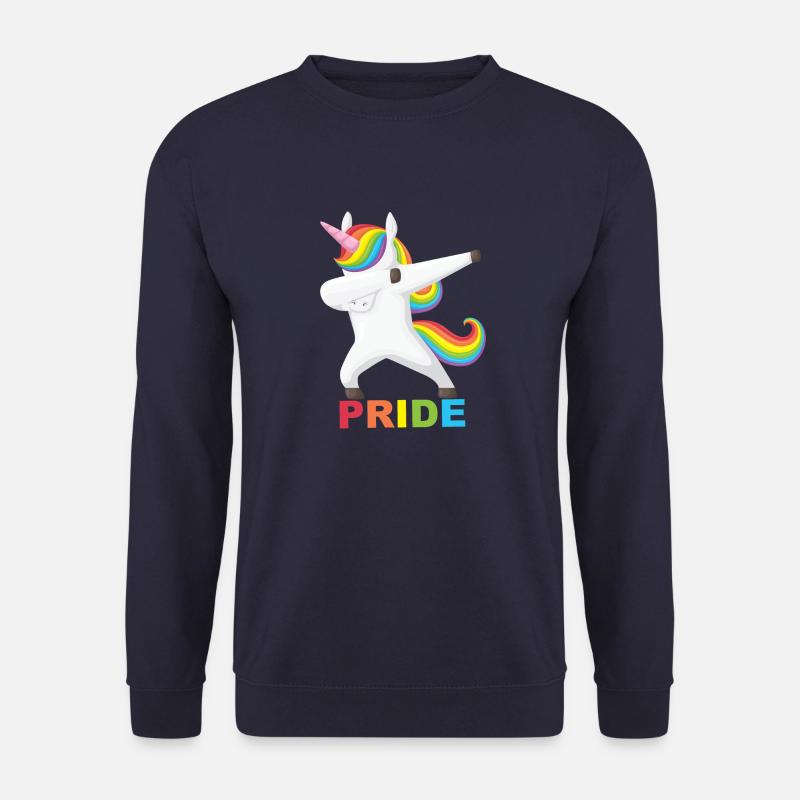 PRIDE MONTH - dabbing unicorn - Unisex Pullover - Navy
