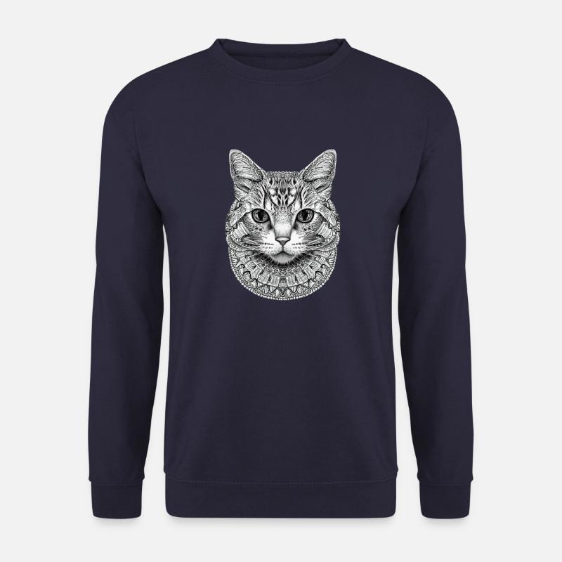 STYLIZED CAT MANDALA - Unisex Sweatshirt - navy