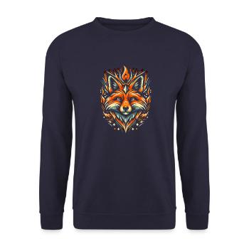 Renard - Sweat-shirt Unisexe - marine - Devant - Alina (178cm) & Michal (187cm)