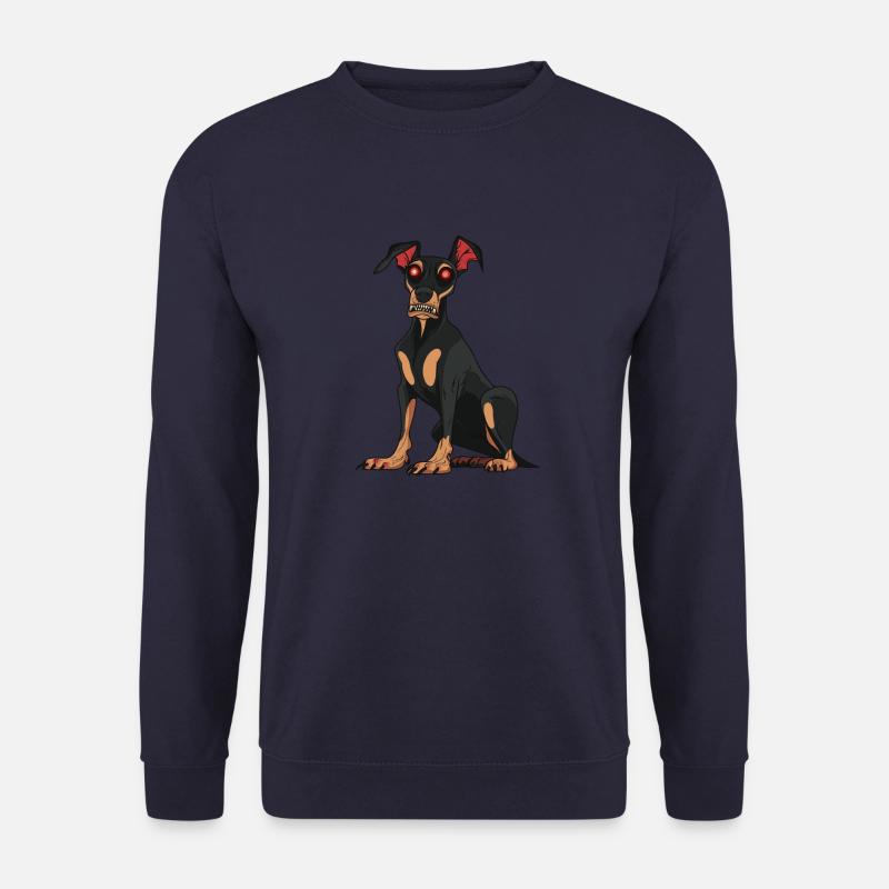 Dobermann Hund Halloween Lustig Zombie - Unisex Pullover - Navy