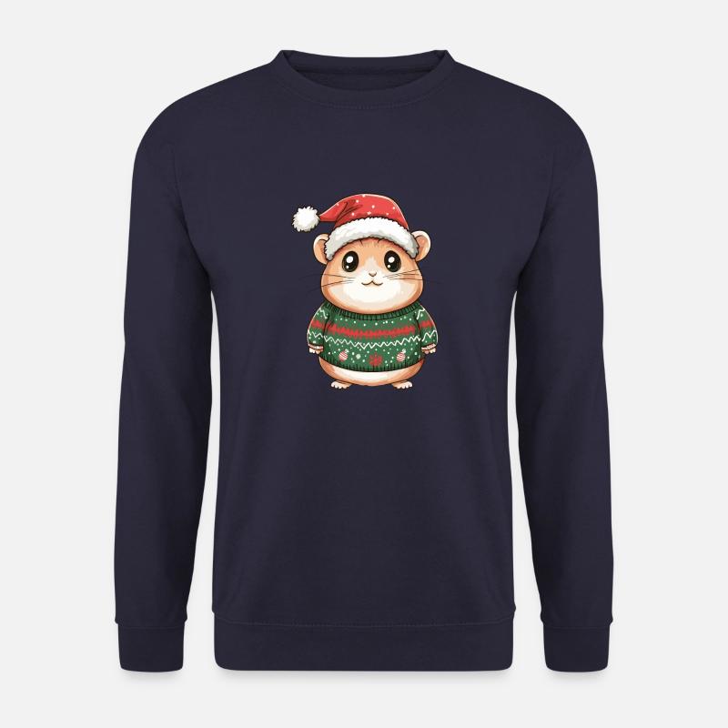Hamster Christmas Comic - Unisex Sweatshirt - navy