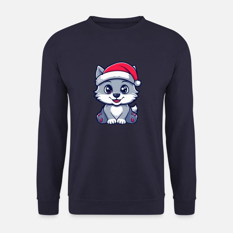 Wolf Christmas Cute - Unisex Sweatshirt - navy