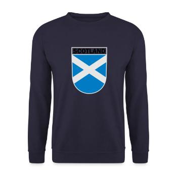 Scotland Coat of Arms - Unisex Sweatshirt - navy - Front - Alina (178cm) & Michal (187cm)