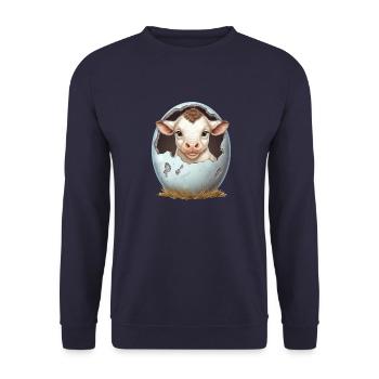 Éclosions d’agneau sucré : le début d’une nouvelle vie - Sweat-shirt Unisexe - marine - Devant - Alina (178cm) & Michal (187cm)
