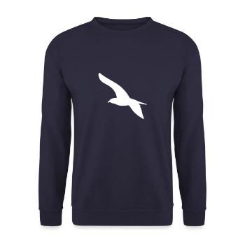 Seagull white - Unisex Sweatshirt - navy - Front - Alina (178cm) & Michal (187cm)