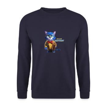 Professor Kritikat - Unisex Sweatshirt - navy - Front - Alina (178cm) & Michal (187cm)