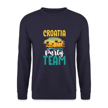 L’équipe du Parti Croatie - Sweat-shirt Unisexe - marine - Devant - Alina (178cm) & Michal (187cm)