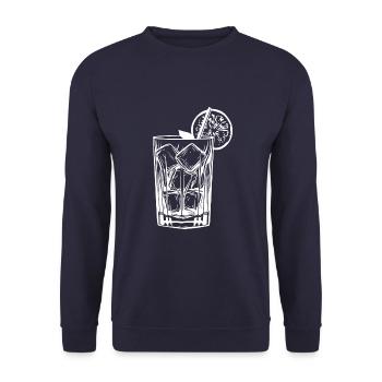 Limonade Getränk - Unisex Pullover - Navy - Vorne - Alina (178cm) & Michal (187cm)