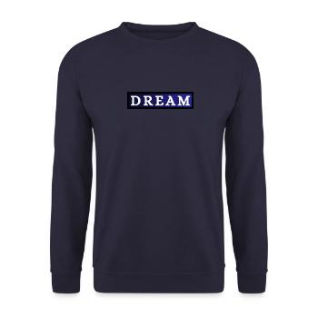 DREAM - Unisex Sweatshirt - navy - Front - Alina (178cm) & Michal (187cm)