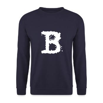 B - Unisex Pullover - Navy - Vorne - Alina (178cm) & Michal (187cm)