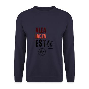alea iacta est - die Würfel sind gefallen - Unisex Pullover - Navy - Vorne - Alina (178cm) & Michal (187cm)