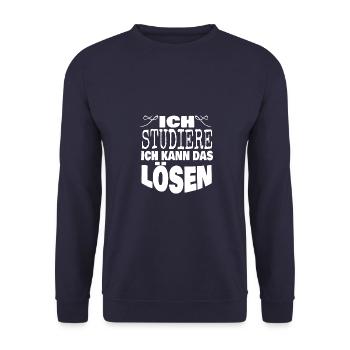 Student - Unisex Pullover - Navy - Vorne - Alina (178cm) & Michal (187cm)
