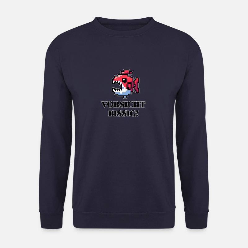 Beware Snappy - Funny Fish Design - Unisex Sweatshirt - navy