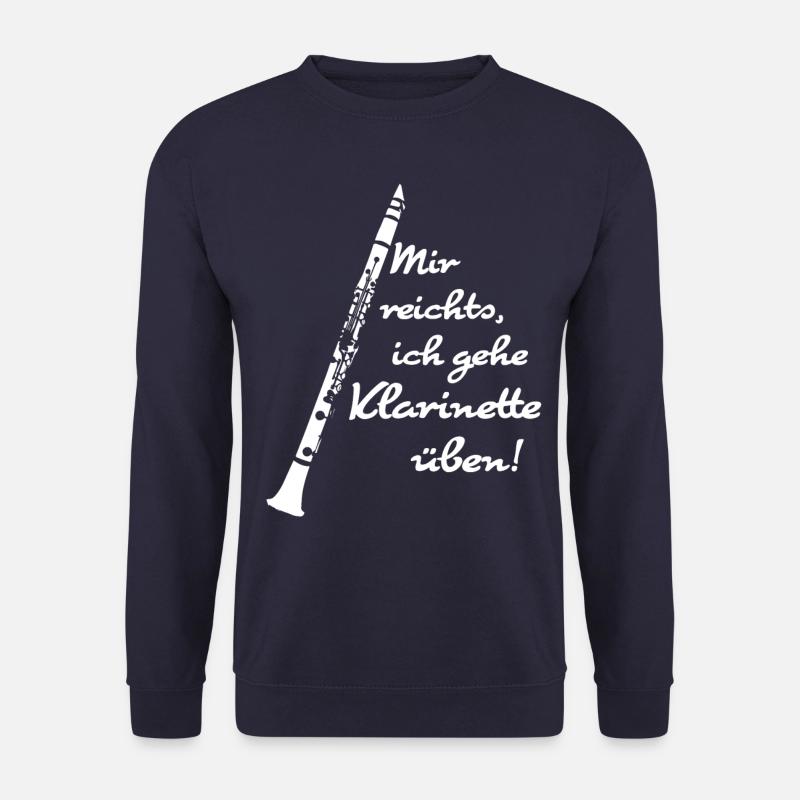 Mir reichts, ich gehe Klarinette üben! (weiss) - Unisex Pullover - Navy