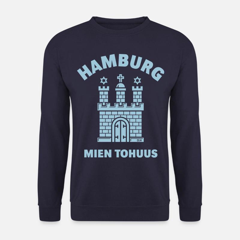 Hamburg Wappen – Mien Tohuus (Plattdeutsch) - Unisex Pullover - Navy