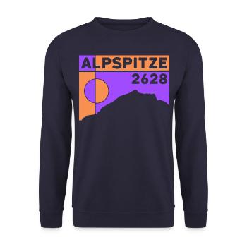 Alpspitze Höhe Hike via ferrata Nesselwang - Unisex Sweatshirt - navy - Front - Alina (178cm) & Michal (187cm)