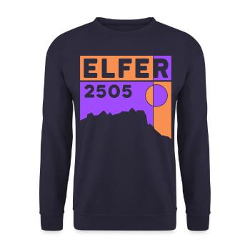 Elfer Berg Elferspitze Hike Normalweg Tirol - Unisex Sweatshirt - navy - Front - Alina (178cm) & Michal (187cm)