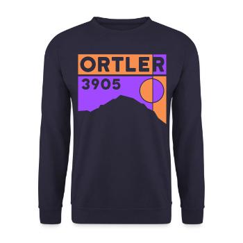 Ortler ascent, hike, ski tour, Solda, Italy - Unisex Sweatshirt - navy - Front - Alina (178cm) & Michal (187cm)
