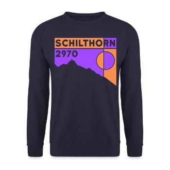 Schilthorn Ski Tour Randonnée Randonnée Souvenir - Sweat-shirt Unisexe - marine - Devant - Alina (178cm) & Michal (187cm)