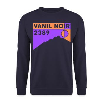Vanil Noir Berg Besteigung Wandern Trekking Tour - Unisex Pullover - Navy - Vorne - Alina (178cm) & Michal (187cm)