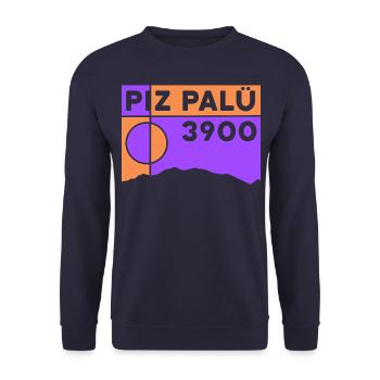 Piz Palü Bernina Wanderung Tour Bergtour Souvenir - Unisex Pullover - Navy - Vorne - Alina (178cm) & Michal (187cm)