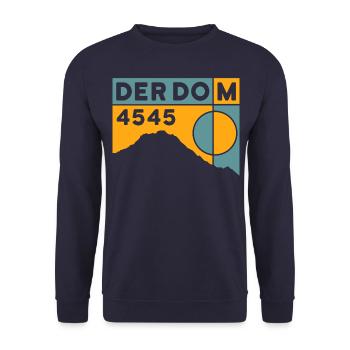 The Dom Mountain Hiking Mountain Tour High Tour Souvenir - Unisex Sweatshirt - navy - Front - Alina (178cm) & Michal (187cm)