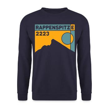 Rappenspitze Überschreitung Bergtour Andenken - Unisex Pullover - Navy - Vorne - Alina (178cm) & Michal (187cm)