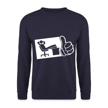 work office chill thumb - Unisex Sweatshirt - navy - Front - Alina (178cm) & Michal (187cm)