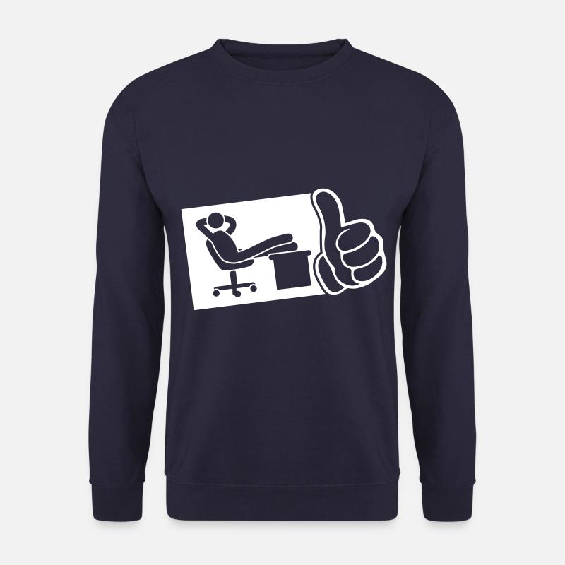 bureau de travail chill thumb - Sweat-shirt Unisexe - marine