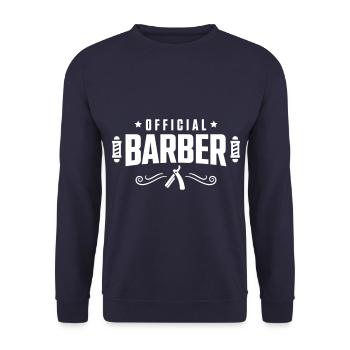 coiffeur barbier - Sweat-shirt Unisexe - marine - Devant - Alina (178cm) & Michal (187cm)
