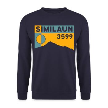 Similaun Glacier High Tour Hike Ötztal Tyrol - Unisex Sweatshirt - navy - Front - Alina (178cm) & Michal (187cm)