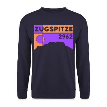Zugspitze Höhe Hiking Hike Railway Garmisch - Unisex Sweatshirt - navy - Front - Alina (178cm) & Michal (187cm)
