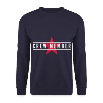 crew member stern - Unisex Sweatshirt - navy - Front - Alina (178cm) & Michal (187cm)