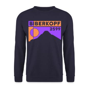 Biberkopf Höhe Wanderung Warth Schröcken Arlberg - Unisex Pullover - Navy - Vorne - Alina (178cm) & Michal (187cm)