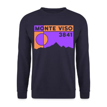 Monte Viso Randonnée Monviso Ascension Arête Est - Sweat-shirt Unisexe - marine - Devant - Alina (178cm) & Michal (187cm)