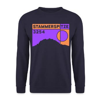 Stammerspitze Piz Tschütta Samnaun mountain tour - Unisex Sweatshirt - navy - Front - Alina (178cm) & Michal (187cm)