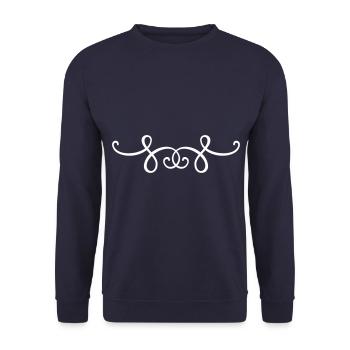 ornaments element - Unisex Sweatshirt - navy - Front - Alina (178cm) & Michal (187cm)