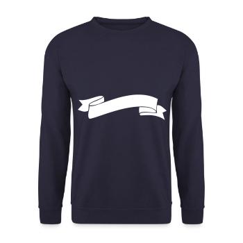 banderole icon ribbon - Unisex Sweatshirt - navy - Front - Alina (178cm) & Michal (187cm)