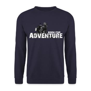 bor for adventure - Unisex Sweatshirt - navy - Front - Alina (178cm) & Michal (187cm)