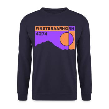 Finsteraarhorn Bernese Oberland Ski Touring Hiking - Unisex Sweatshirt - navy - Front - Alina (178cm) & Michal (187cm)