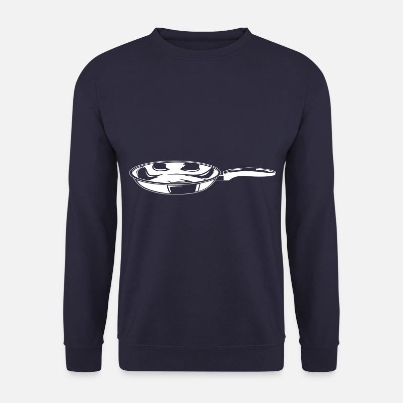 bratpfanne symbol kochen - Unisex Pullover - Navy